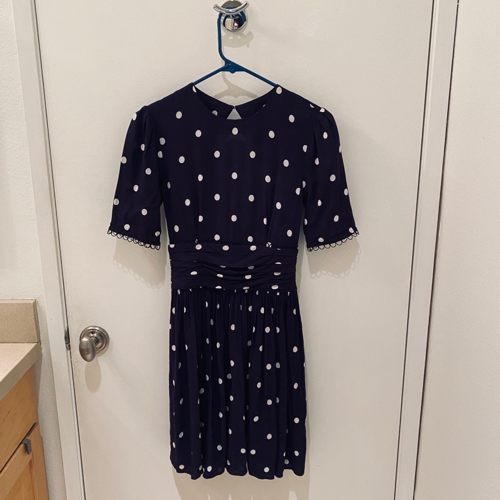 NWT Paris atelier & other stories navy dot dress